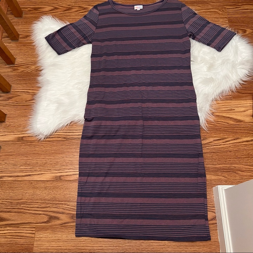 Lularoe Striped Midi Pencil Dress